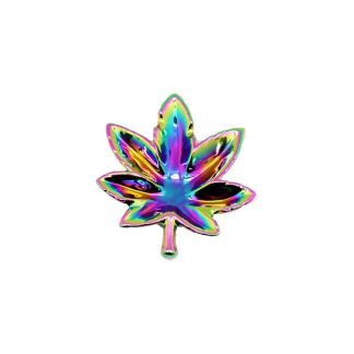 Ashtray - Iridescent Pot Leaf
