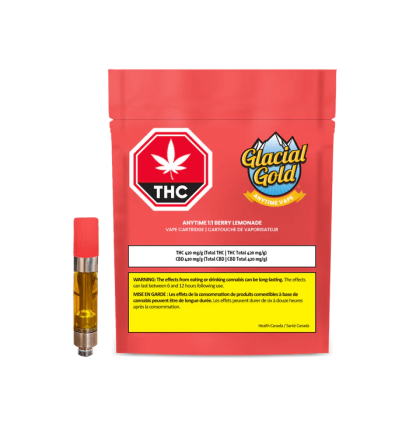 Anytime 1:1 Berry Lemonade Vape Cart - 1g (Glacial Gold)