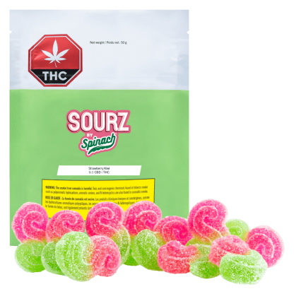 Strawberry Kiwi 5:1 CBD Gummies - 10 x 1mg (Sourz)