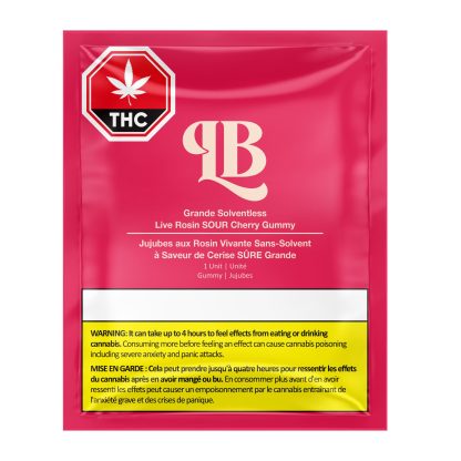 Grande Solventless Live Rosin Sour Cherry Gummy - 1 x 10mg (La Boca)