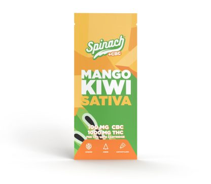 Mango Kiwi Haze CBC 510 Vape Cart - 1.2g (Spinach)