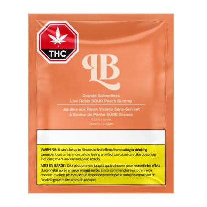 Grande Solventless Live Rosin Sour Peach Gummy - 1 x 10mg (La Boca)