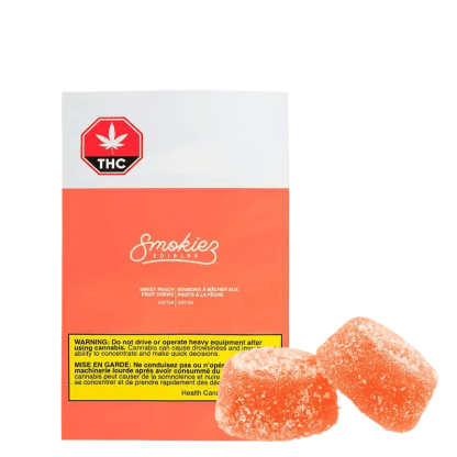 Sweet Peach Sativa Gummies - 2 x 5mg (Smokiez Edibles)