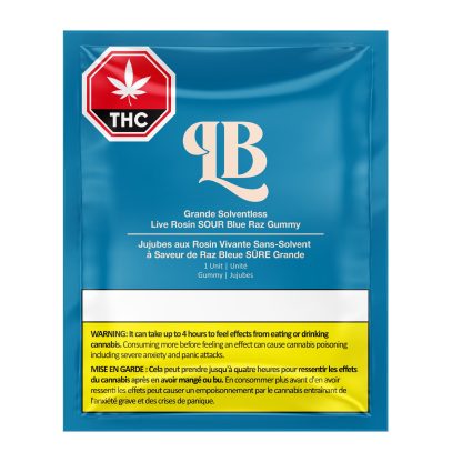 Grande Solventless Live Rosin Sour Blue Raz Gummy - 1 x 10mg (La Boca)