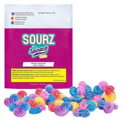 CBD Mixed Berry Gummies - 30 x 30mg CBD (Sourz by Spinach)