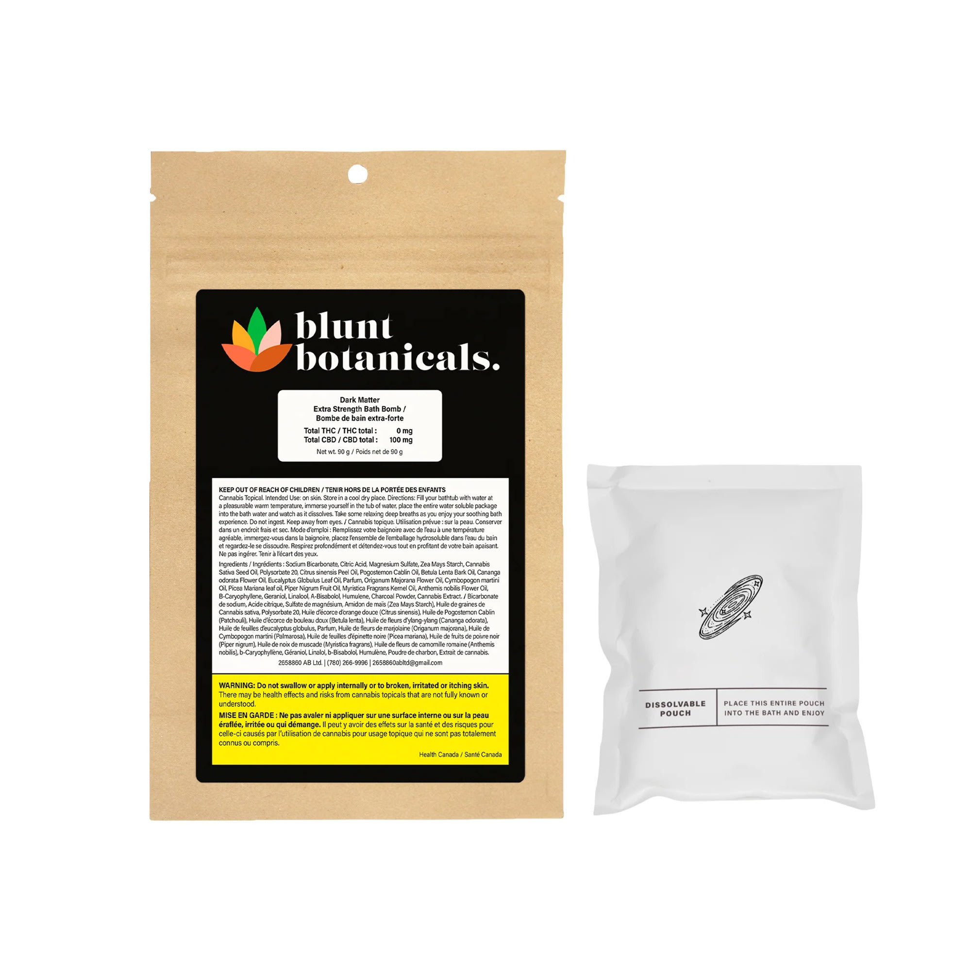 Dark Matter Extra Strength Bath Bomb - 90g (Blunt Botalicals)