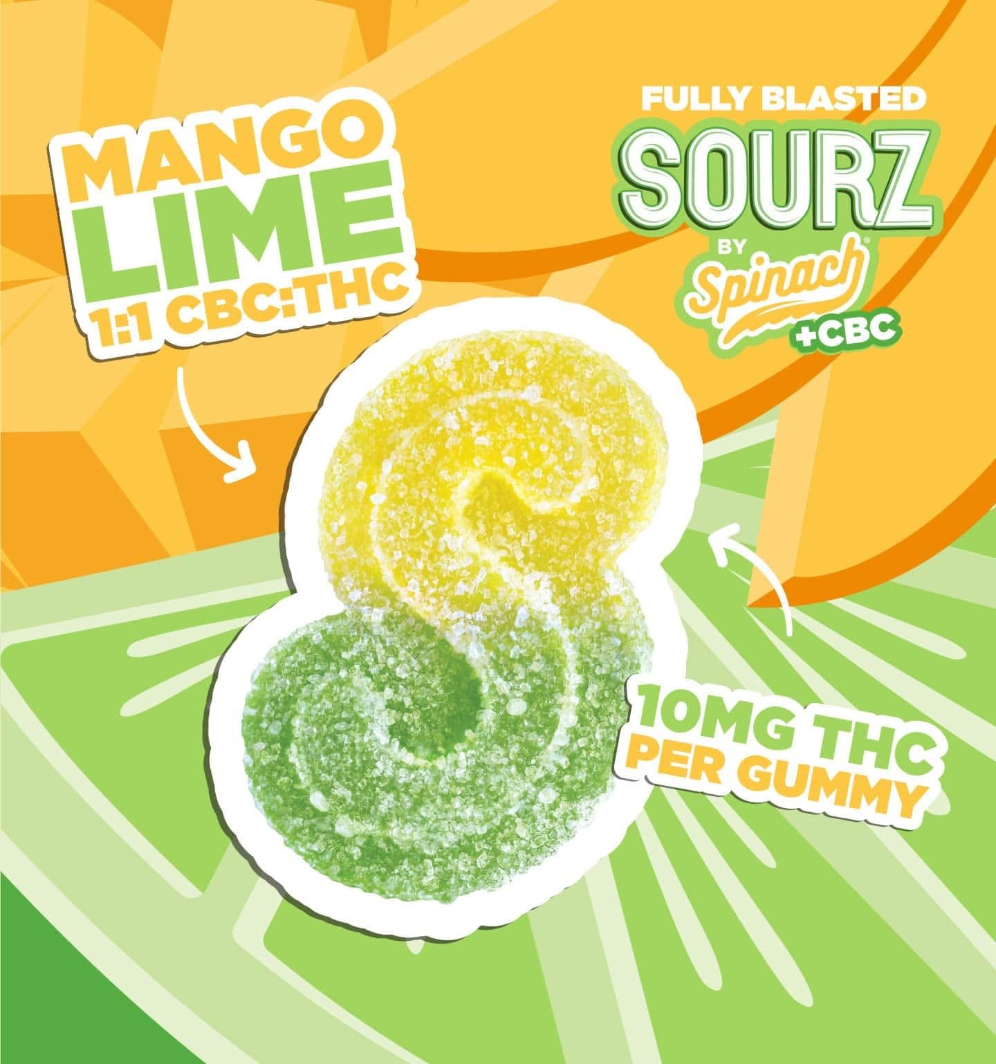 Fully Blasted Mango Lime CBC 1:1 - 1 x 10mg (Sourz by Spinach)