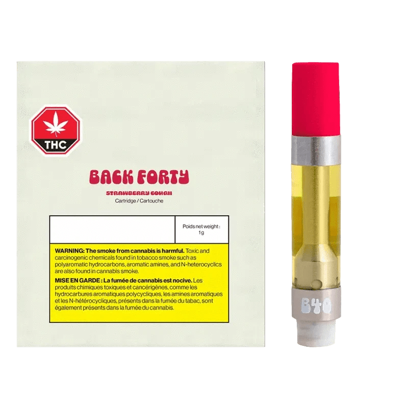 Strawberry Cough 510 Vape Cart - 1g (Back Forty)