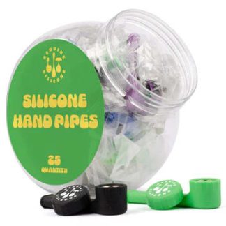 Lit Silicone Hand Pipe Assorted Colours