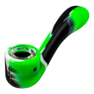 Black Green 4" Silicone Pipe