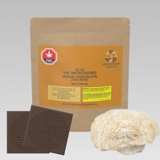 1111 Lions Mane THC Miro-Dosed Vegan Chocolate - 10 x 1mg (Social Sessions)