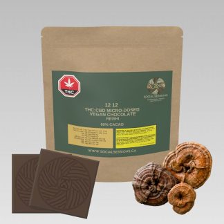 1212 Reishi THC:CBD Micro-Dosed Vegan Chocolate - 10 x 1mg (Social Sessions)