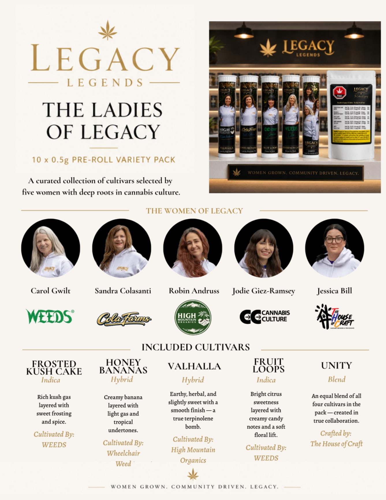 The Ladies of Legacy Variety LTO Selects P/R - 10 x 0.5g (Legacy Legends)
