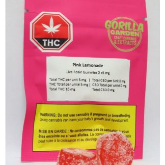 Pink Lemonade Live Hash Rosin Gummies - 2 x 5mg (Gorilla Garden)
