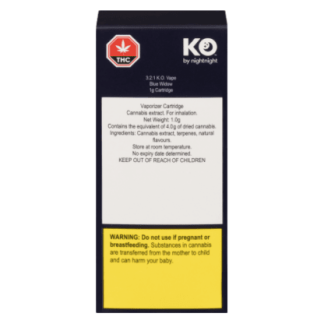 3:2:1 K.O. Blue Widow 510 Vape Cart (K.O. by NightNight)