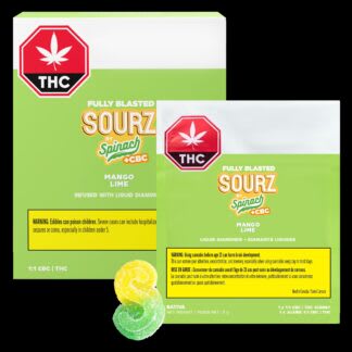 Mango Lime 1:1 CBC Gummies - 10x10mg (Spinach)