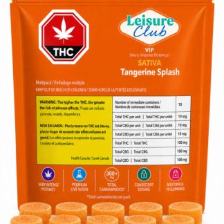 Tangerine Splash 1:1:1 Multipack Gummies - 10 x 10mg (Leisure Club)
