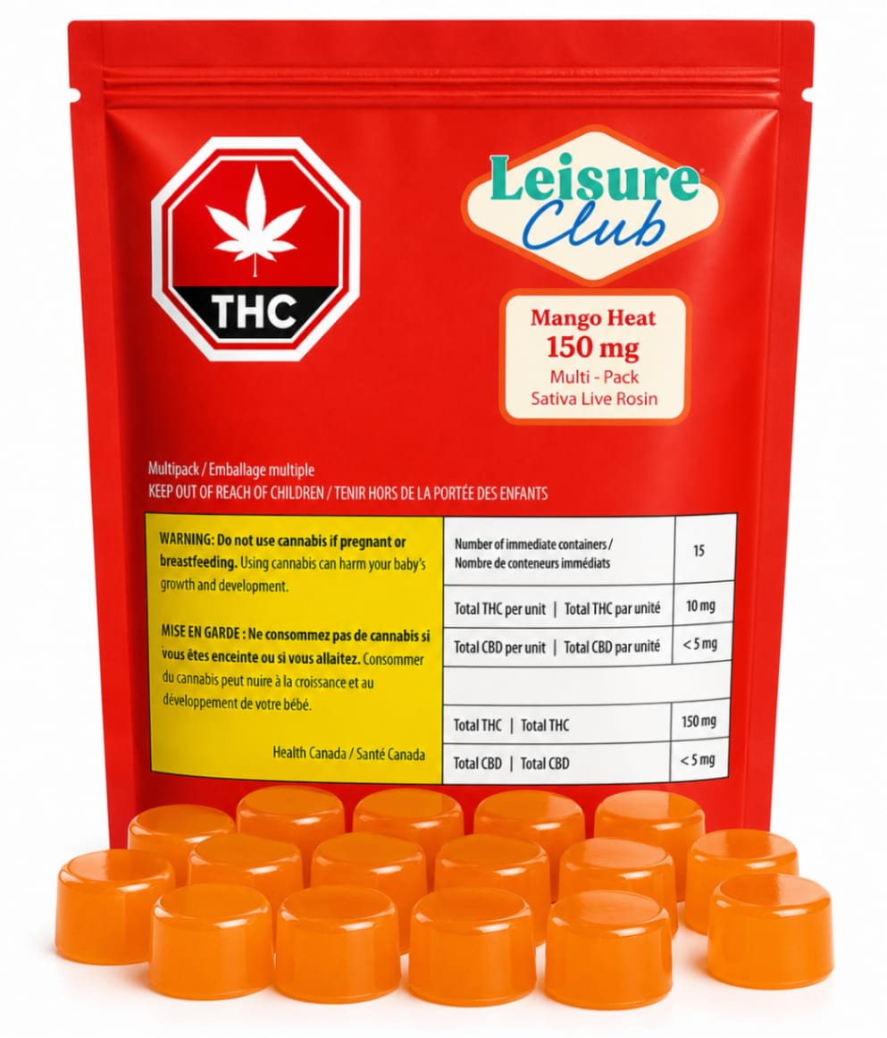 Source photograph: Mango Heat Live Rosin Multipack Gummies – 15 x