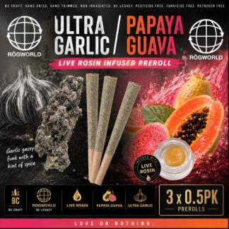 Garlic Papaya Live Hash Rosin Infused P/R - 3 x 0.5g (Rogworld)