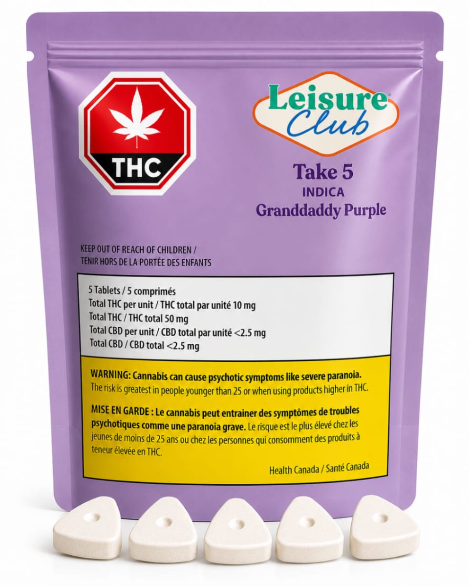 Granddaddy Purple Tablets - 5 x 10mg (Leisure Club)