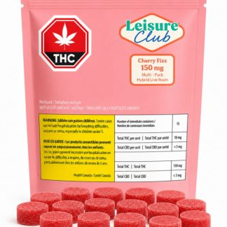 Cherry Fizz Live Rosin Multipack Gummies- 15 x 10mg (Leisure Club)