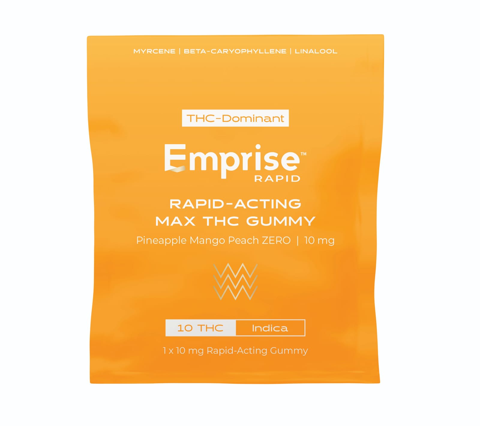 Pineapple Mango Peach Zero Rapid Gummies - 10 x 10mg (Emprise Raipid)